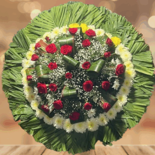 BC - Corona Fúnebre Rosa Rojas DSF